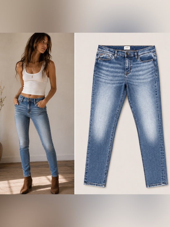 Hudson Jeans Denim - Hudson Jeans Size 29 Natalie Super‎ Skinny Medium Wash Stretch Denim Flattering